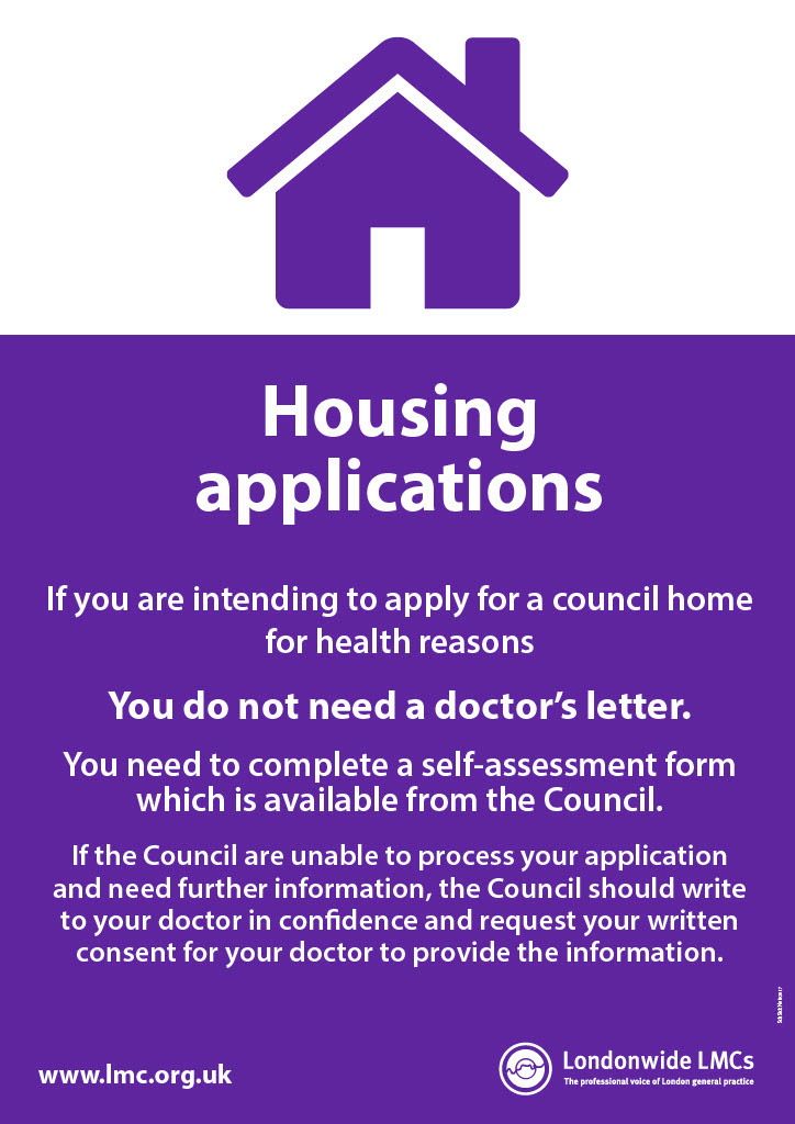 Housing applications information poster